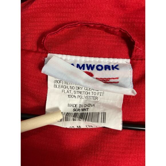 Vintage West Side Red Varsity Track Jacket Men's Size L Casual‎ Zip-Up - Picture 4 of 11